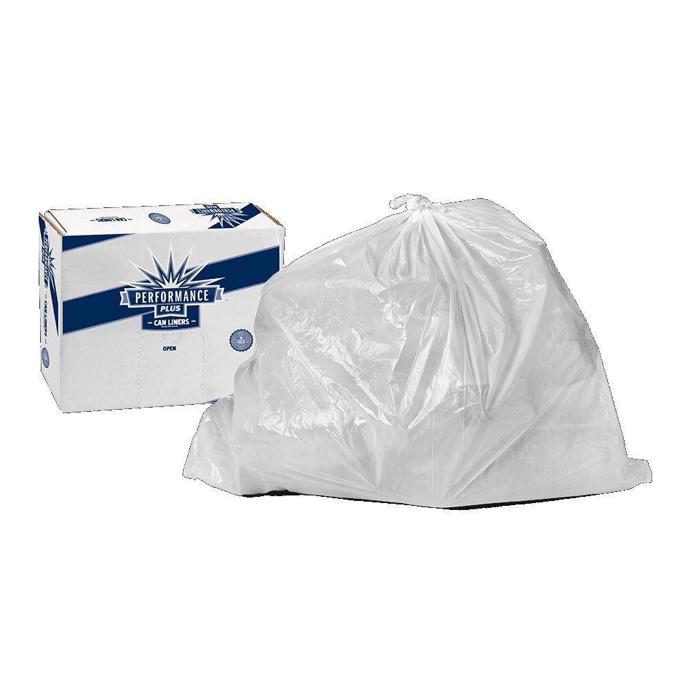 42 x 48” 1.3mil Clear Trash Bags 10/RL 10RL/CS