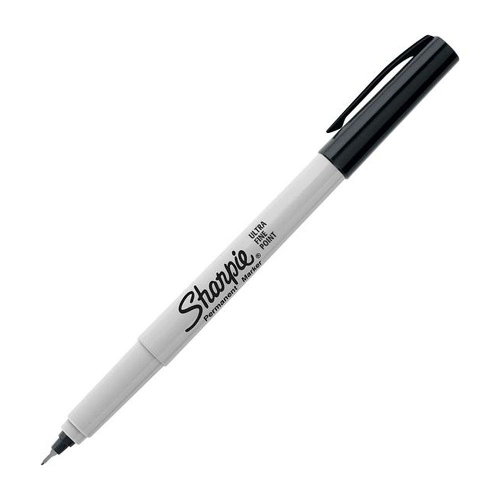 Sharpie Permanent Markers, Ultra Fine Point, Black, 5 Count