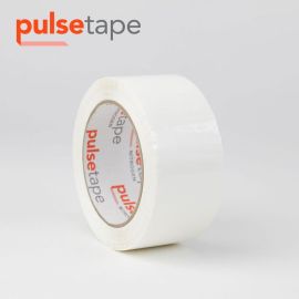 2" x 110yrd, 1.6mil Pulsetape White Hot Melt Hand Tape 36 Rolls/CS, 90 CS/Skd