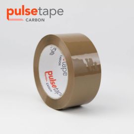 2" x 110yrd, 2.0mil Pulsetape Carbon Tan Acrylic Hand Tape 36 Rolls/CS, 90 CS/Skd