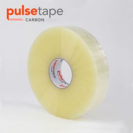 2" x 1000yrd, 2.0 mil Pulsetape Carbon Acrylic Machine Tape 6 Rolls/CS, 64 CS/Skd