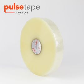2" x 1500yrd, 1.9mil Pulsetape Carbon Acrylic Machine Tape 6 Rolls/CS