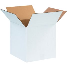 12 x 12 x 12" White Corrugated Boxes 25/BDL, 500/bale