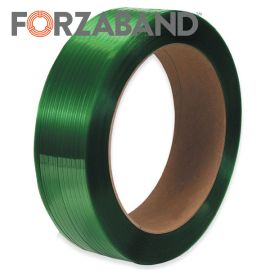 5/8" x 3600, .030 Forzaband Green Hand Grade PET Strap, 24/Skd-16x6 core