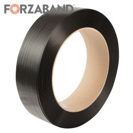 1/2" x 7200', .020 Forzaband Black Power Tool Grade PET Strap 24/Skd-core size 16x6  SMOOTH