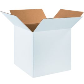 18 x 18 x 18" White Corrugated Boxes 20/BDL, 120/Bale