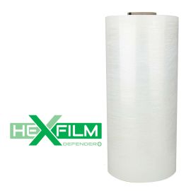 20" x 9000', 50ga, Hexfilm Defender + Premium Thin Gauge Cast Machine Film, 40 Rolls/Skd