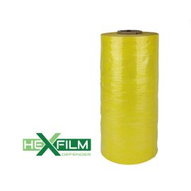 20" x 5000' 80ga, Yellow Hexfilm Defender Cast Machine Film, 40 Rolls/Skd