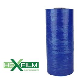 20" x 5000' 80ga, Blue Hexfilm Defender Cast Machine Film, 40 Rolls/Skd