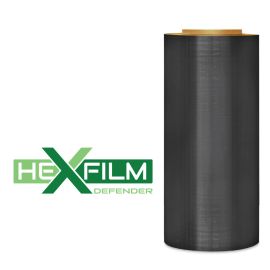 20" x 5000' 80ga, Black Hexfilm Defender Cast Machine Film, 40 Rolls/Skd
