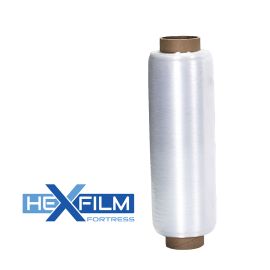 18" x 1500', 33ga, Hexfilm Fortress Pre-stretch Blown Hand Film, 4 Rolls/CS, 48 CS/Skd