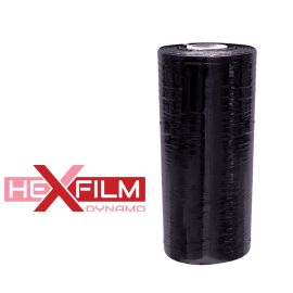 20" x 5000', 80ga, Black Hexfilm Dynamo Blown Machine Film, 40 Rolls/Skd