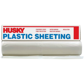 Husky 8'4" x 200', 1.5mil Clear Poly Sheeting