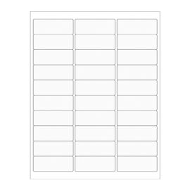 Clear Matte Labels 2-5/8 x 1" 30 Labels/Sheet, 100 Sheets/PK, 3000/CS