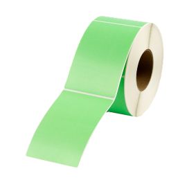4 x 6" Green Fluorescent Thermal Transfer Labels Perfed 1000/Roll 4 Rolls/CS