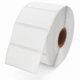2 x 1” White Thermal Transfer Label Perfed, 1" Core 2700/Roll 18 Rolls/CS

