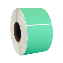4 x 2" Green Thermal Transfer Label 3" core, 3000 labels/rl