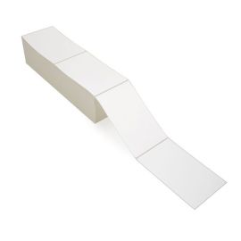 4 x 6.5" White Cardstock Label Fanfolded Perfed, 3000/CS