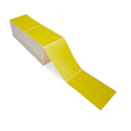 4 x 6" Yellow Thermal Transfer Fanfolded Perfed, 4000/CS