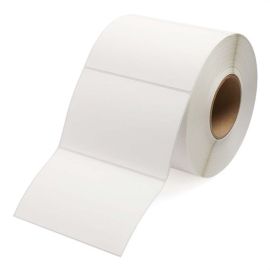 4.125 x 6.25" White Direct Thermal Label Perfed, Top Coated w/ Timing Punch, 1" Core, 220/Roll, 16 Rolls/CS