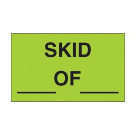 4 x 6" Green "SKID _ OF _" Labels, 500/RL
