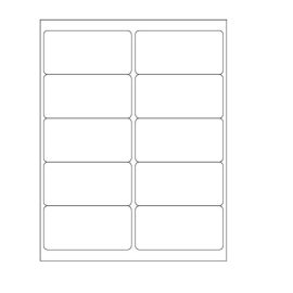 4 x 2" White Rectangle Label 10 Labels/Sheet, 100 Sheets/Pack