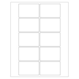 3 x 2" White Rectangle Sheet Labels 10 Labels/Sheet, 250 Sheets/PK, 1000 Sheets/CS