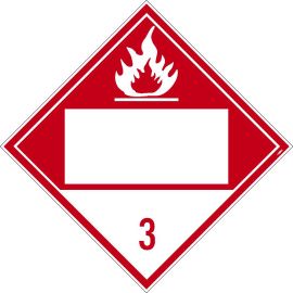 Combustible 3 Blank D.O.T. Placard, 100/PK 10.75" x 10.75"