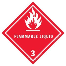4 x 4" Flammable Liquid #3 Labels Labels 500/RL