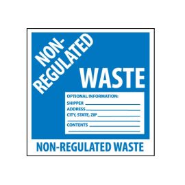 6 x 6" "Non-Regulated Waste" Labels 100/pk