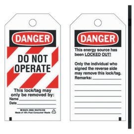 3 x 5.75" "Do Not Operate" Tags, 25/PK