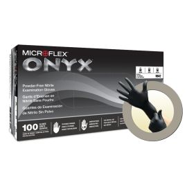 5mil Black Nitrile Disposable Gloves Powder-Free 100/Box