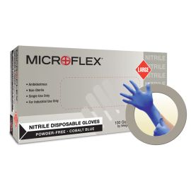 5mil Cobalt Blue Nitrile Disposable Gloves Powder-Free 100/Box