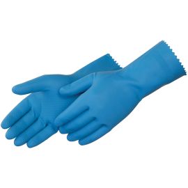 18mil Unlined Unsupported Blue Latex Gloves 12