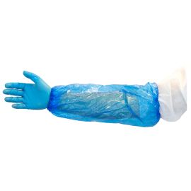 18" Blue Disposable Polyethylene Sleeve 1000/CS