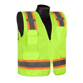 Lime Green Surveyor's Vest, X-Large