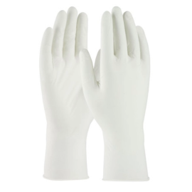 5 Mil White Nitrile Class 100 Gloves - Medium 100/BX