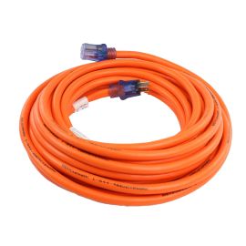 50' Heavy Duty Lighted Extension Cord Orange