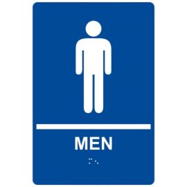 9x6"-Rigid Plastic "Men's Restroom" Sign