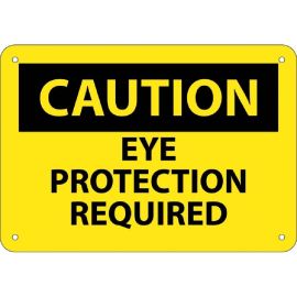 10x14"- Aluminum "Caution Eye Protection Required" Sign