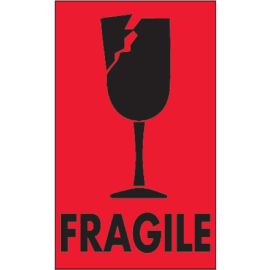 3 x 5" - "Fragile" Label  500/RL