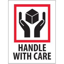 3 x 4" - "Handle With Care" Label  500/RL