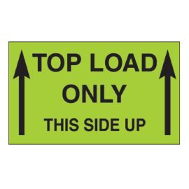 3 x 5" - "Top Load Only" Label 500/RL