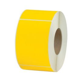 4 x 6" Yellow Thermal Transfer Labels Perfed 1000/Roll 4 Rolls/CS