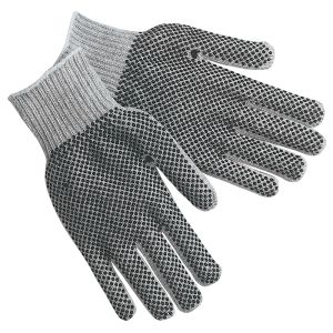 One Dozen 100% Cotton Non-Bleached Mens Knit Inspection Gloves 