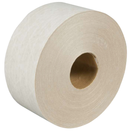 3" x 450', Light Duty White Water-Activated Tape 10 Rolls/CS, 63 CS/Skd