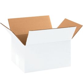 11 1/4 x 8 3/4 x 6" White Corrugated Box 25/BDL, 500/Bale