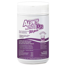 Alpet D2 Sanitizing Wipes Unscented 90 Wipes/Canister, 6/PK