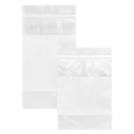 3 x 4" 2 mil White Block Zip Top Bag 1000/CS