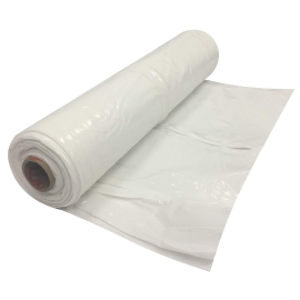 10' x 100', 3mil Clear Poly Gusseted 32 x 28 .003 IS Clear Center Slit Gusseted Poly Sheeting